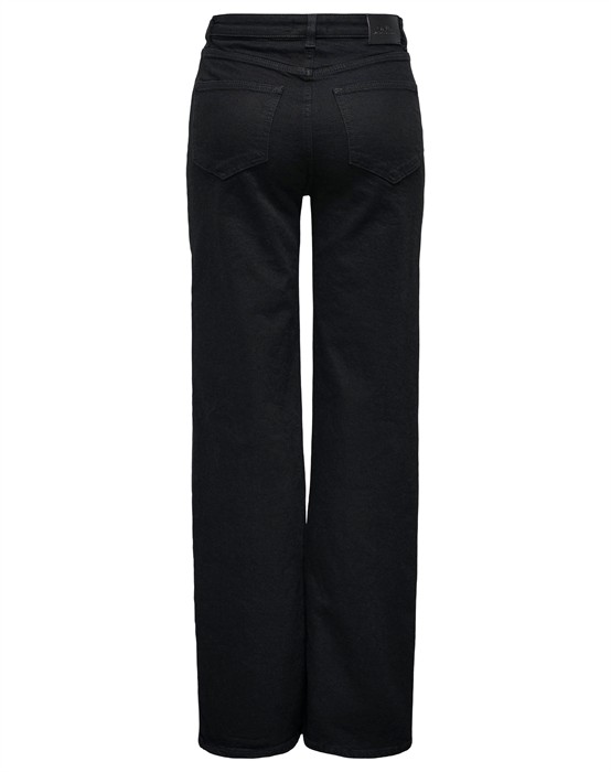 OnlJuicy HW Wide Denim Jeans - Black Denim